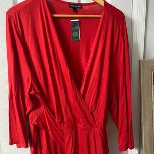 NWT Red Blouse Wrap Style